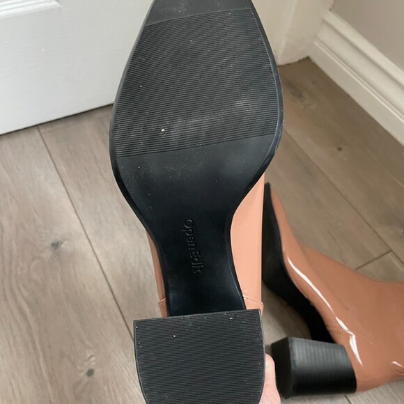 Open Edit Patent Pink Zip heeled ankle Boots - Picture 10 of 12